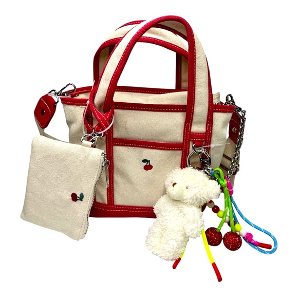 Madden Girl viral cherry tote with charms - Picture 1 of 4